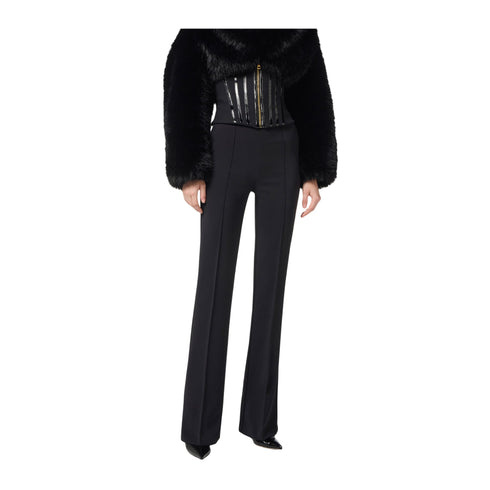 Pantalone Donna con fondo svasato e catena gioiello in vita
